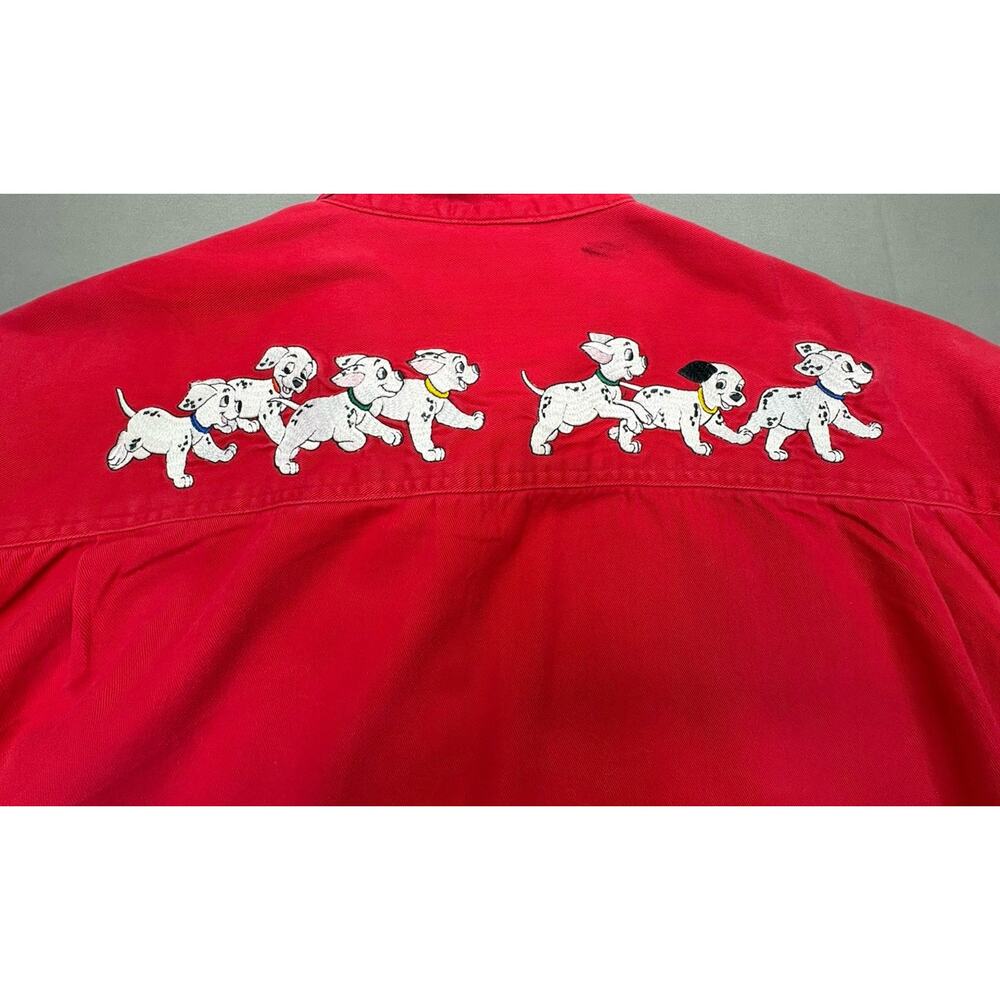 THE DISNEY CATALOG Women’s Size 2XL Vintage 101 Dalmations Embroidered Red Shirt - Picture 6 of 9